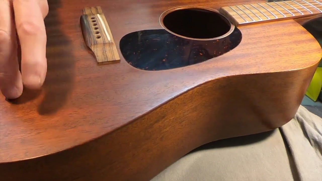 ALL MAHOGANY MARTIN SIDE CRACK REPAIR at JONAH GUITARS - YouTube