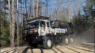 Pembroke Fire Department Forestry Tanker 1 Responding