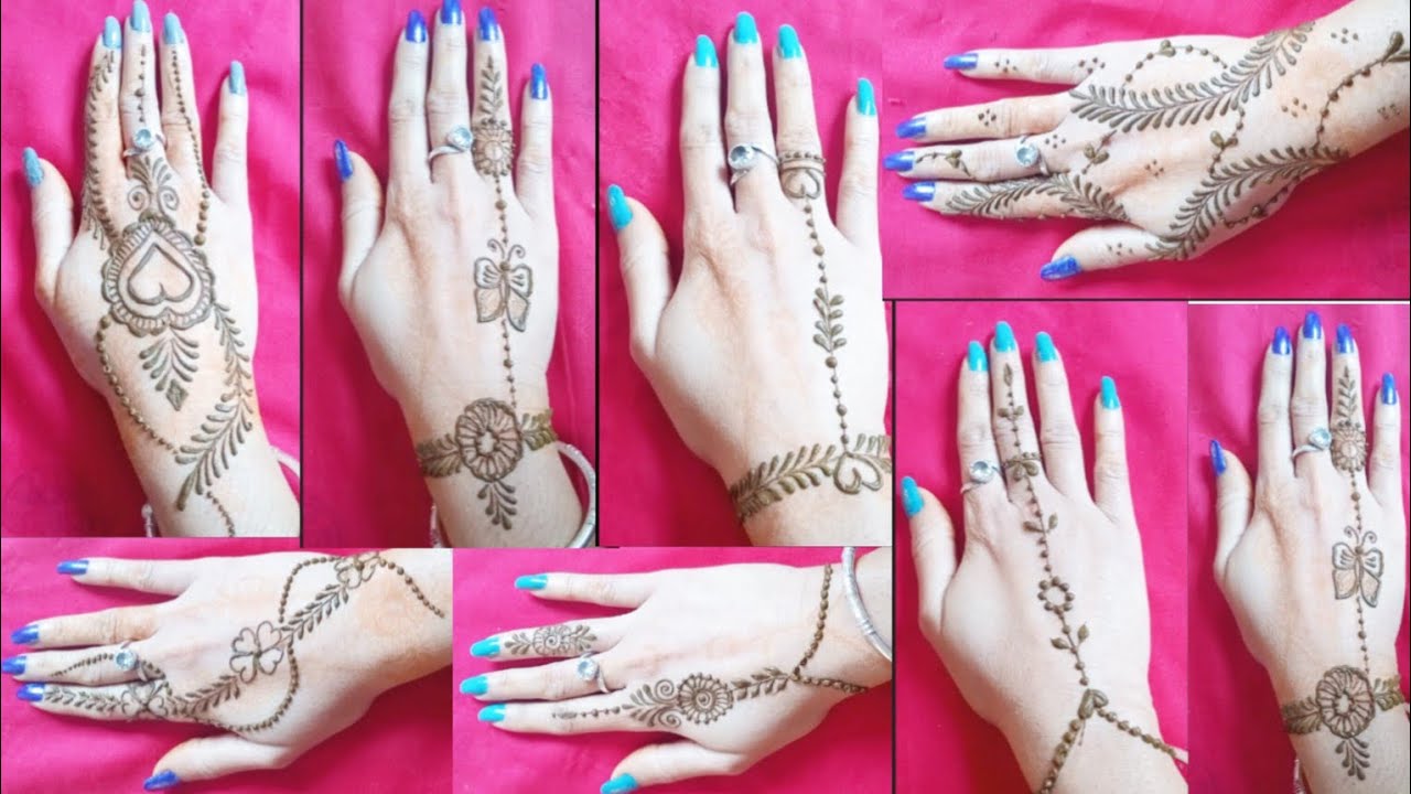 Stylish and beautiful 😍 back hand mehndi design | simple & easy back hand mehndi design