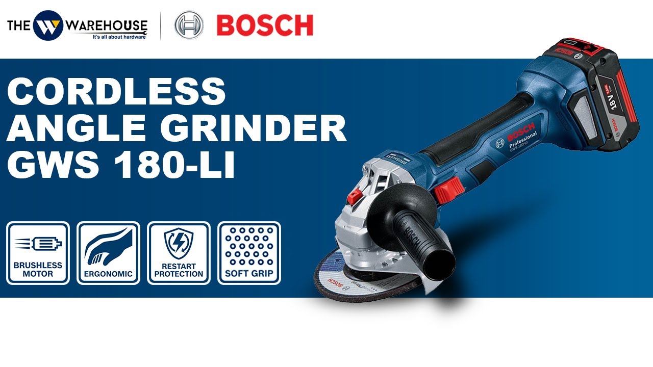 Unboxing BOSCH Cordless Angle Grinder GWS 180-LI Professional - Bob The  Tool Man 