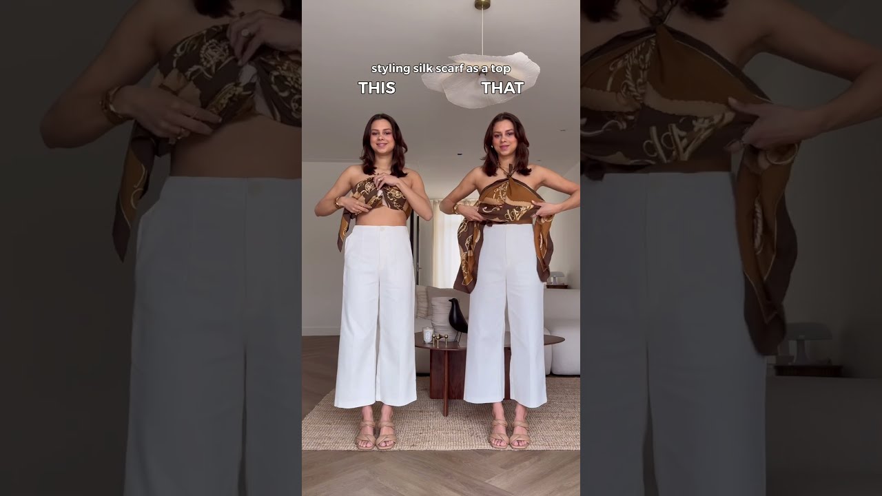 SILK SCARF TOP HACK THIS Or THAT Subscribe For Fashion