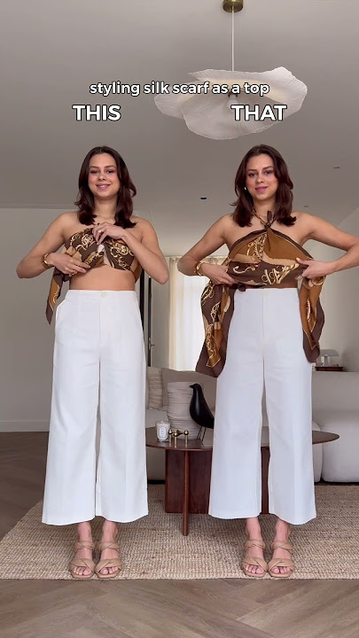 SILK SCARF TOP HACK - THIS or THAT? 💗 Subscribe for #fashion