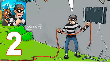 Robbery Bob™ - Walkthrough Gameplay Part 2 - SUBURBS 8-13 lvl (Android IOS)