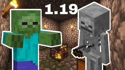 Quick Easy Zombie & Skeleton Mob Spawner XP Farm Tutorial - Minecraft 1.19 (No Redstone Required)