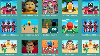 Squid Game 456,Squid Challenge,Light Green Siren Head,456 Craft Survival,456 Epic Surival,Teacher 3D screenshot 2