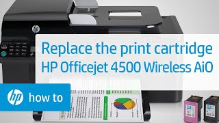 Topmøde lotteri Lederen Replace the Print Cartridge | HP Officejet 4500 Wireless All-in-One (G510n)  | HP - YouTube