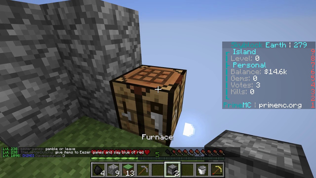 minecraft skyblock play primemc org 1 youtube