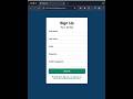 Sign up Form Using HTML and CSS #coding #programming #html #css #js