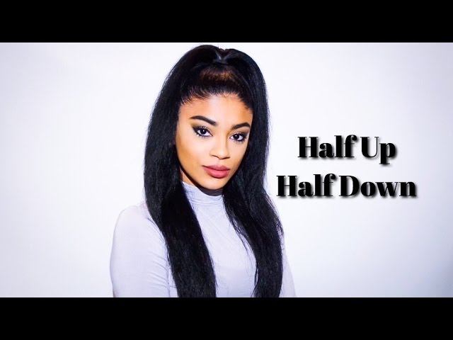 Easy half up half down hairstyle on 4C hair 💫 Super cute🥰 😍 📩Comment  “Link”, I'll DM U #kinkystraihthair #hairstyles ... | Instagram