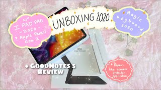 Unboxing Magic Keyboard &amp; iPad Pro 2020  🍎 | + GoodNotes study with me