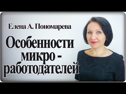 Особенности микроработодателей - Елена Пономарева