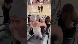 Download Lagu Bodybuilder surprised the girls on the escalator 😎 🔥 #prank MP3