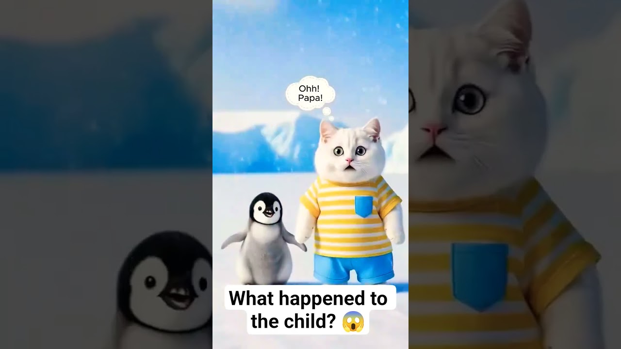 Father drag his son into trouble 😵💫 #aicat #catlovers #kitty #catvideos #meow #cartoon #poorcat