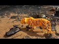 diy mini tiger drinking water in a river @KanchaCreator 