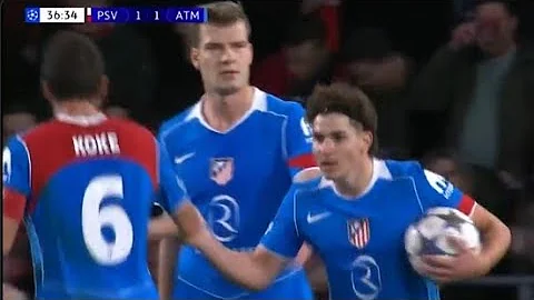 PSV vs Atl Madrid 2-3 | resumen y goles | Champions League 2025 Gol de Julian Alvarez hoy