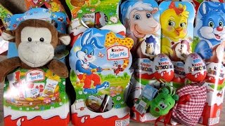 Easter Eggs Kinder Chocolate &amp; Surprise Toy MEGA UNBOXING (Ferrero)