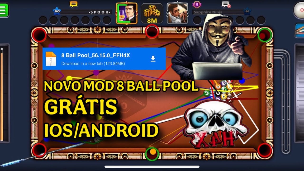 🎱 FFH4X 8 BALL POOL 🚀 HACK 2025 ATUALIZADO | GRÁTIS + VIP | ANDROID & iOS | 100% ANTI-BAN 🔥