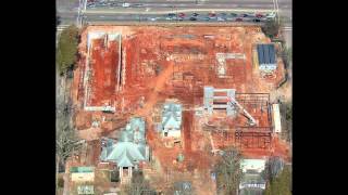 Nine month time lapse aerial view of the construction on UofSCLaw's new home