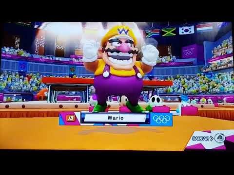 Mario Sonic London 2012 Trampoline 16 Wario Vs Waluigi Vs Donkey Kong Bowser Fails