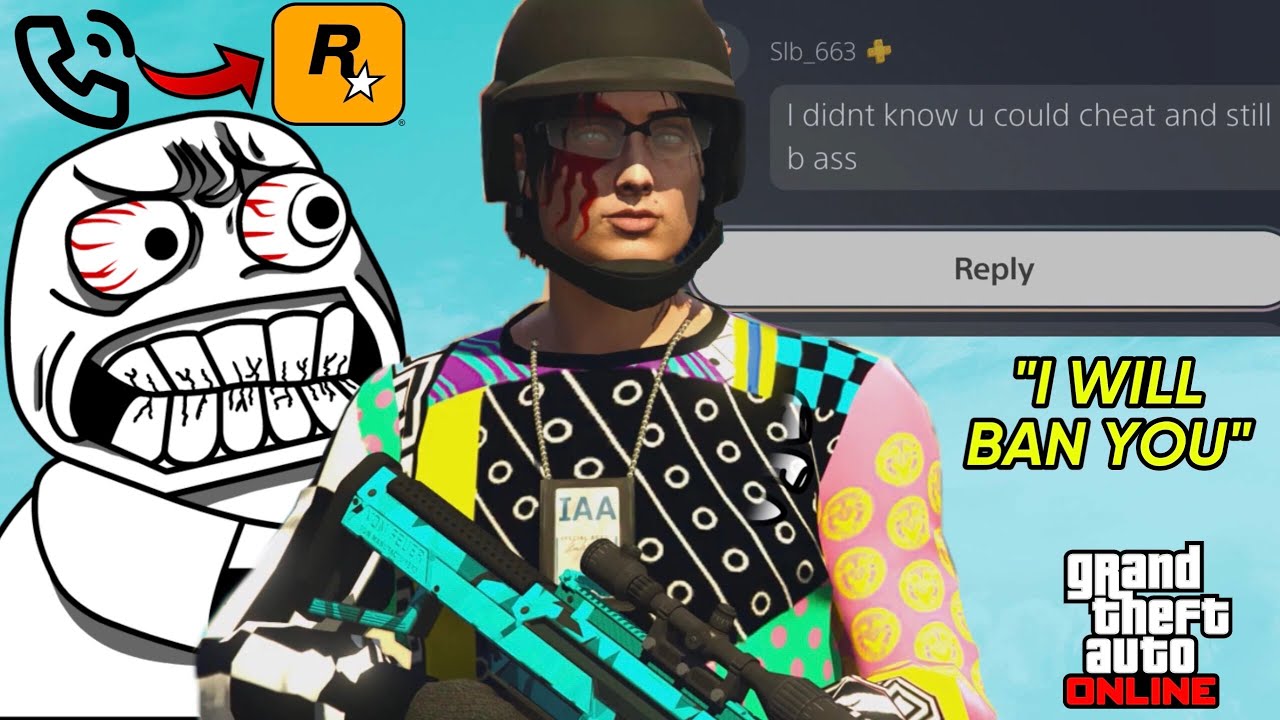 TRYHARD CALLS ROCKSTAR SUPPORT HE THINKS IM CHEATING (GTA 5 Online)