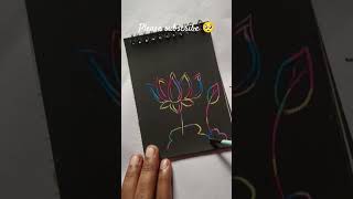 magic note book 🤌🪷A Lotus drawing #shorts