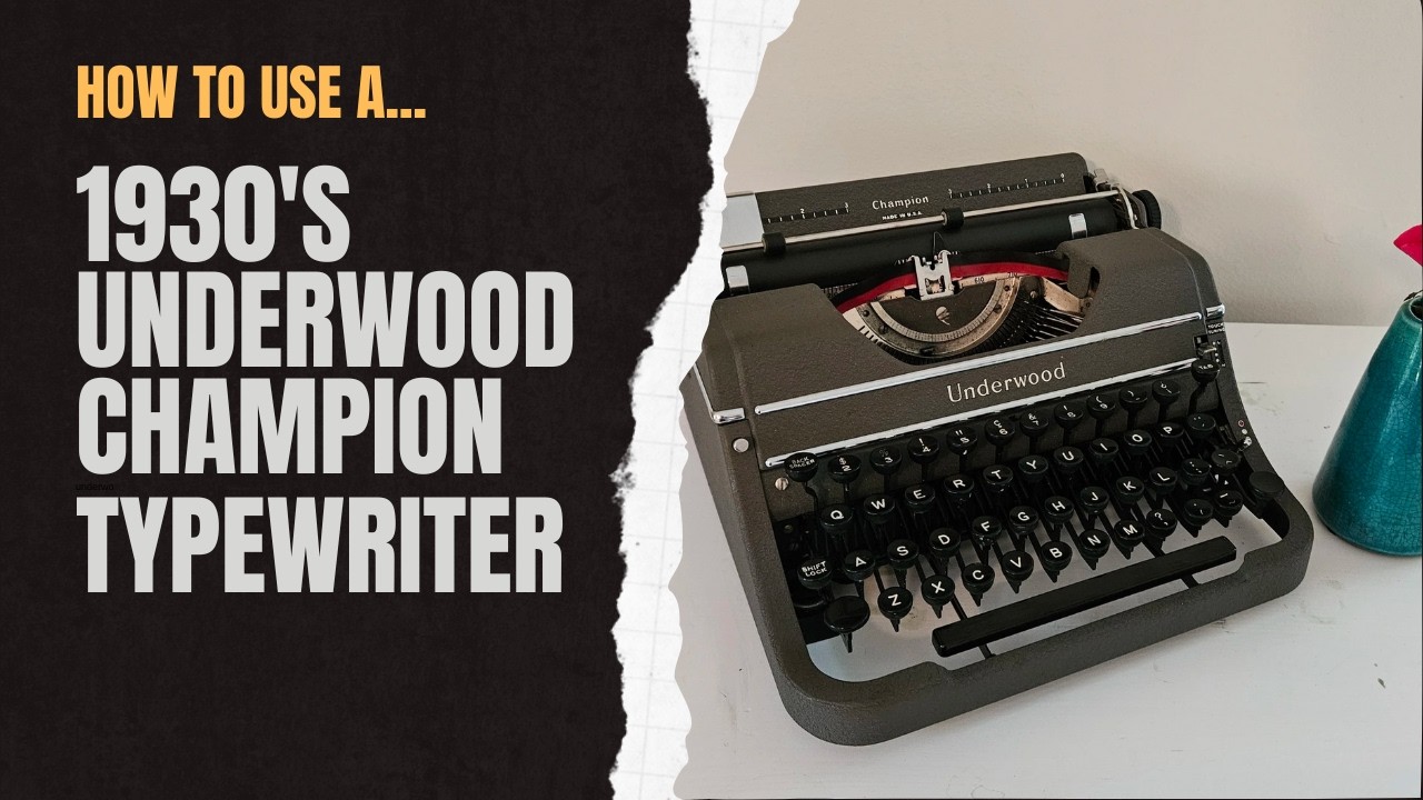 Underwood Universal タイプライター 1940s Underwood Universal Typewriter — Complete Tutorial