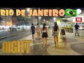 walking-4k Copacabana night Rio de Janeiro Brasil cidade tropical