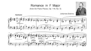 Brahms - Romanze in F major Op 118 No 5 Yevgeny Morozov piano Yale Sprague Hall Score
