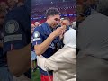 Achraf Hakimi celebrating back-to-back UCL titles with his family 🇲🇦
