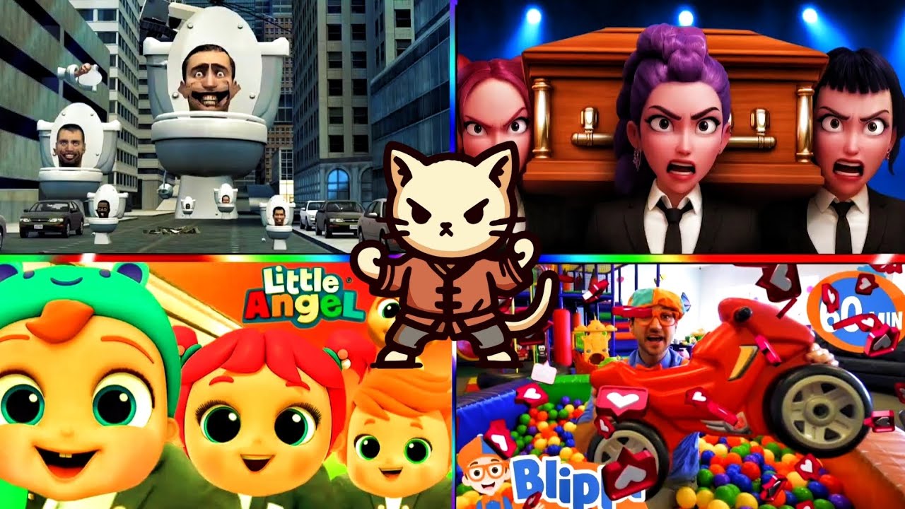 Little Angel 👶🎵 🆚 Skibidi Toilet 🚽🧻 🆚 Q-Pop 🎤✨ 🆚 Blippi 🧢🔵