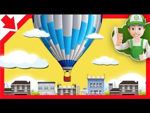 mongolfiera Cartoni. mongolfiera bambini Macchina bambini Cartoni educativo Video per bambini 4 anni