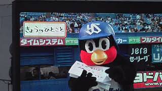 つば九郎がミエセスのヘッドスライディングに感謝!!きょうのひとこと 2023.09.23 プロ野球ヤクルトスワローズvs阪神タイガース