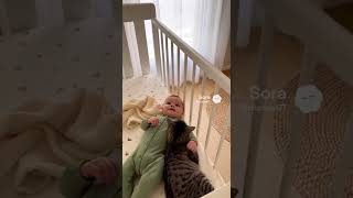 Cat Calms Sweet Baby #cat #baby #cute #petsandbabies #amen