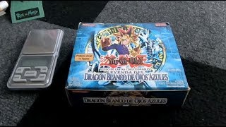 yugioh card weight How to Weigh / Scale a Booster Box for Holo Packs Opening Legend Of Blue  Eyes!