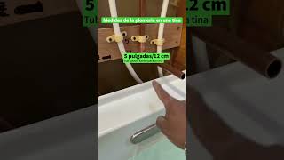 Medidas para la tina de bańo #baño #construccion #plomeria #plomeriaymas #conexionesysoluciones