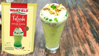 WeikField Falooda Mix Kesar Pista Recipe in Hindi | वीकफील्ड  फलूदा केसर पिस्ता बनाने का आसान तरीका