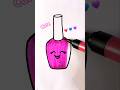 Cute Nail Polish bottle 😍 drawing for kids #shorts #art #drawing #youtubeshorts #kidsart