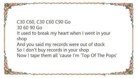 Bow Wow Wow - C30 C60 C90 Go Lyrics