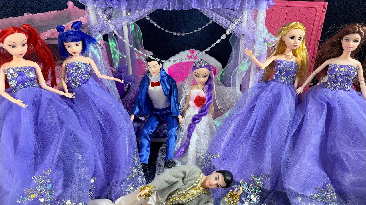 18 Minutes Satisfying with Unboxing Barbie Princess Bedroom Dress Up Playset ASMR | Review Toys