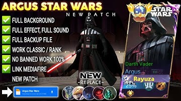 Script Skin Argus Starwars - Darth Vader No Password | Full Effect & Voice | Patch Terbaru