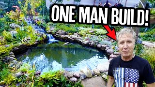 DIY Pond Built by One Man