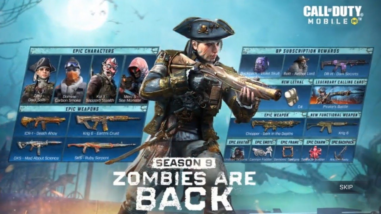 Call of Duty Mobile Season 9: Zombies Are Back Battle Pass Trailer ...