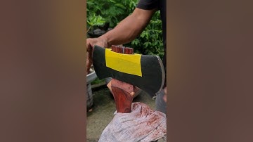 How did he make a beautiful axe handle with basic tools? #shorts #woodworking