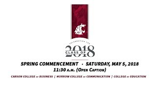 WSU Spring 2018 Commencement - 11:30am [live captioned]
