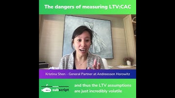 The dangers of measuring LTV:CAC in B2B SaaS. Thoughts from Kristina Shen at Andreessen Horowitz