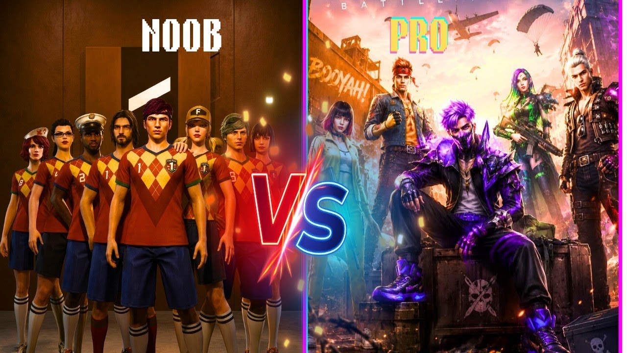 "Noob vs Pro: Ultimate Team Battle!!"