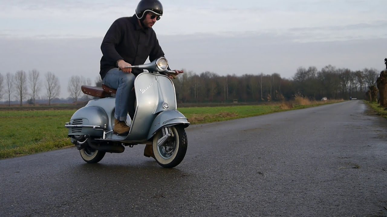 Vespa 150 GL-A with a 200cc engine - De Vespa Garage - YouTube