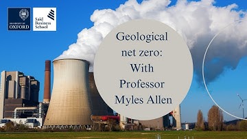 Geological net zero: highlights of Distinguished Speaker Seminar with Professor Myles Allen