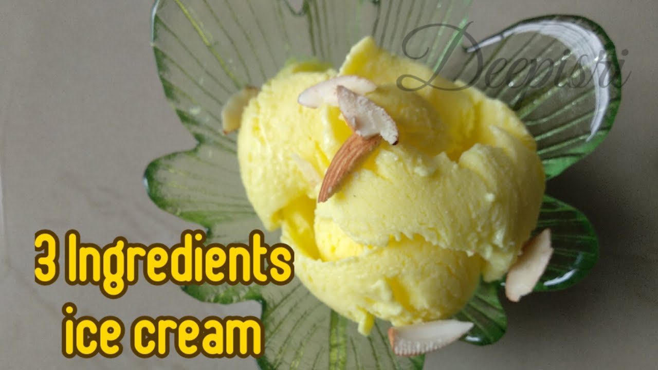 Only 3Ingredients ice cream receipeQuick & Easy custard ice creamHome