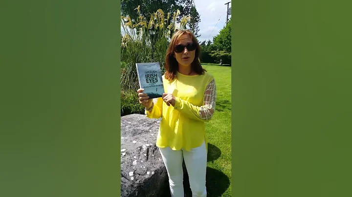 Susan McKenna with our book, Through Irish Eyes